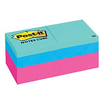 Post-it; Notes Cubes, 2 inch; x 2 inch;, Pink Wave, 400 Sheets Per Cube, Pack of 2 Cubes