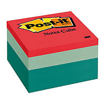 Post-it; Notes Designer Memo Cube, 3 inch; x 3 inch;, Seafoam Wave, 490 Sheets