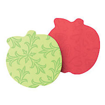 Post-it; Super Sticky Die-Cut Notes, Apple, 3 inch; x 3 inch;, Red/Limeade, 75 Sheets Per Pad, Pack Of 2 Pads