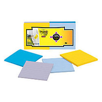 Post-it; Super Sticky Full Adhesive Notes, 3 inch; x 3 inch;, New York Collection, 25 Notes Per Pad, Pack Of 12 Pads