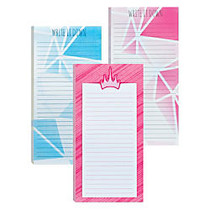 Post-it; Super Sticky Printed Design Notes With Magnet, 4 inch; x 8 inch;, Pad Of 75 Sheets