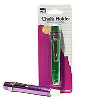 Charles Leonard, Inc. Aluminum Chalk Holders, Assorted Colors, Pack Of 6