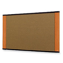 3M&trade; Cork Board With Widescreen-Style Aluminum Frame, Light Cherry Finish, 72 inch; x 48 inch;