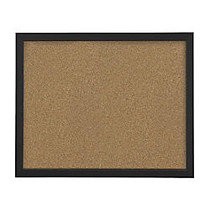 FORAY&trade; Cork Board, 18 inch; x 24 inch;, Tan Cork, Black D&eacute;cor Frame