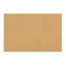FORAY&trade; Cork Board, 36 inch; x 48 inch;, Tan Cork, Light Oak Frame