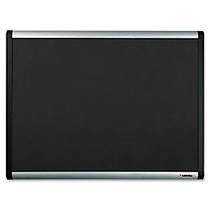 Lorell; Black Mesh Fabric Covered Bulletin Board, 36 inch; x 24 inch;