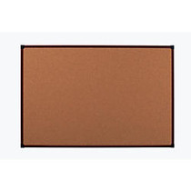 Office Wagon; Brand Framed Cork Board, 48 inch; x 36 inch;, Mahogany, Aluminum Frame