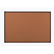 Office Wagon; Brand Framed Cork Board, 72 inch; x 48 inch;, Mahogany, Aluminum Frame