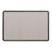 Quartet; Fabric-Covered Contour Bulletin Board, 36 inch; x 24 inch;, Gray/Graphite