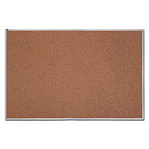 Quartet; Premium Education Color Cork Bulletin Board With Frame, 18 inch; x 24 inch;, Gray