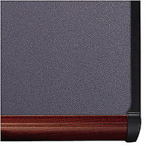 Quartet; Prestige Plus; Magnetic Fabric Bulletin Board, Mahogany-Finish Frame, 72 inch; x 48 inch;