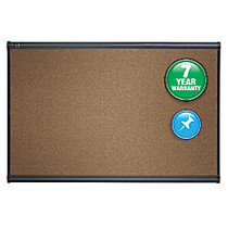 Quartet; Select Prestige&trade; Color Cork Bulletin Board, Graphite Finish Frame, 36 inch;H x 48 inch;W