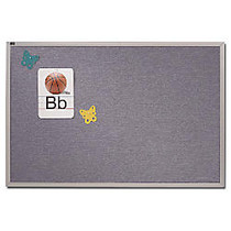 Quartet; Vinyl Tack Bulletin Board With Aluminum Frame, 36 inch; x 48 inch;, Wedgewood Blue