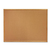 Sparco Wood Frame Cork Board, 36 inch; x 24 inch;, Natural Frame