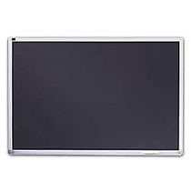 Quartet; Melamine Chalkboard With Aluminum Frame, 72 inch; x 48 inch;, Black