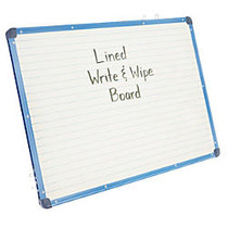 Copernicus Magnetic Lined Dry-Erase Board, 24 inch;H x 34 inch;W x 3/4 inch;D, White/Blue