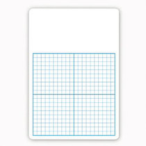 Flipside 1/2 inch; Graph Dry-Erase Board Class Pack, 16 inch;H x 11 inch;W x 1/16 inch;D, White/Blue, Pack Of 12