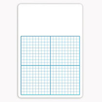 Flipside 1/2 inch; Graph Dry-Erase Boards, 16 inch;H x 11 inch;W x 1/8 inch;D, White/Blue, Pack Of 4