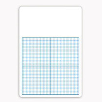 Flipside 1/4 inch; Graph Dry-Erase Boards, 16 inch;H x 11 inch;W x 1/8 inch;D, White/Blue, Pack Of 4