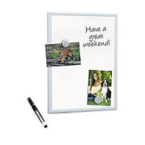 FORAY&trade; Mini Magnetic Dry-Erase Board With Aluminum Frame, 11 inch; x 14 inch;, White Board, Silver Frame