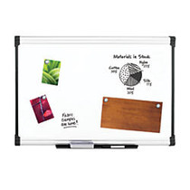 FORAY&trade; Porcelain Magnetic Dry-Erase Board, 48 inch; x 96 inch;, White Board, Aluminum Frame