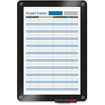 Iceberg Custom Print Glass Dry Erase Board - 13.5 inch; (1.1 ft) Width x 19.5 inch; (1.6 ft) Height - White Glass Surface - Rectangle - Wall Mount - Assembly Required - 1 Each