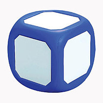Learning Advantage&trade; Magnetic Dry-Erase Dice, 4 4/5 inch;H x 4 4/5 inch;W x 4 4/5 inch;D, White/Blue