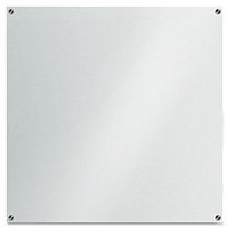 Lorell Glass Dry-Erase Board - 42 inch; (3.5 ft) Width x 42 inch; (3.5 ft) Height - Frost Glass Surface - Square - Mount - Assembly Required - 1 Each
