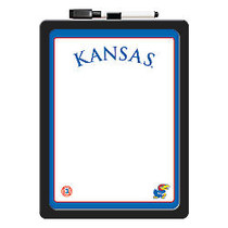 Markings by C. R. Gibson; Dry-Erase White Board, Paper, 8 1/2 inch; x 11 inch;, Kansas Jayhawks, Black Plastic Frame