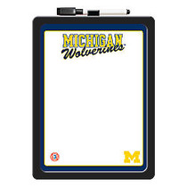 Markings by C. R. Gibson; Dry-Erase White Board, Paper, 8 1/2 inch; x 11 inch;, Michigan Wolverines, Black Plastic Frame