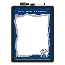 Markings by C. R. Gibson; Dry-Erase White Board, Paper, 8 1/2 inch; x 11 inch;, New York Yankees, Black Plastic Frame
