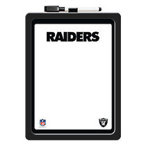 Markings by C. R. Gibson; Dry-Erase White Board, Paper, 8 1/2 inch; x 11 inch;, Oakland Raiders, Black Plastic Frame