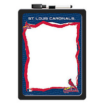 Markings by C. R. Gibson; Dry-Erase White Board, Paper, 8 1/2 inch; x 11 inch;, St. Louis Cardinals, Black Plastic Frame