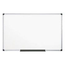 MasterVision; Maya Platinum Pure Magnetic Dry-Erase White Board, Porcelain, 48 inch; x 36 inch;, Aluminum Frame