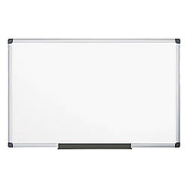 MasterVision; Maya Platinum Pure Magnetic Dry-Erase White Board, Porcelain, 48 inch; x 96 inch;, Aluminum Frame