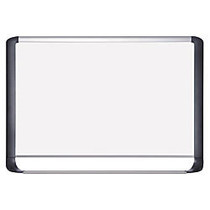 MasterVision; MVI Series Gold Ultra Magnetic Dry-Erase Whiteboard, Lacquered Steel, 48 inch; x 96 inch;, Black Aluminum/Plastic Frame