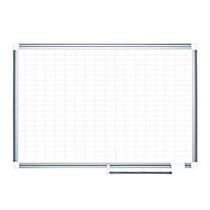 MasterVision; Platinum Ruled Magnetic Dry-Erase Whiteboard With Kit, Porcelain, 24'' x 36'', Pure White, Metal Frame