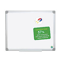 MasterVision&trade; Earth Platinum Pure White&trade; 57% Recycled Magnetic Dry-Erase Board, 24 inch; x 36
