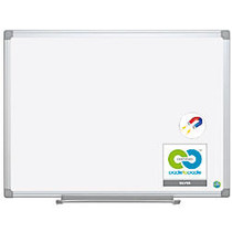 MasterVision&trade; Earth Platinum Pure White&trade; 57% Recycled Magnetic Dry-Erase Board, 36 inch; x 48