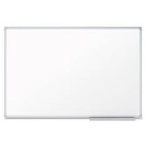 Mead Dry-Erase Board, 2 inch;x1-1/2 inch;, Aluminum Frame - 23.8 inch; (2 ft) Width x 17.6 inch; (1.5 ft) Height - White Melamine Surface - Silver Aluminum Frame - Wall Mount - 1 Each