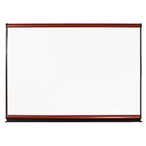 Quartet; Connectables Magnetic Dry-Erase Board, 72 inch; x 48 inch;, Mahogany Finish