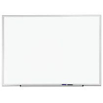 Quartet; Dry-Erase Board With Anodized Aluminum Frame, 36 inch; x 60 inch;, White Board, Silver Frame