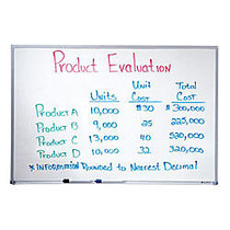 Quartet; Dry-Erase Board With Anodized Aluminum Frame, 48 inch; x 96 inch;, White Board, Silver Frame