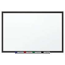 Quartet; DuraMax; Porcelain Magnetic Whiteboard, Black Aluminum Frame, 48 inch; x 36 inch;