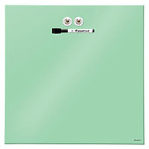 Quartet; Frameless Magnetic Glass Dry-Erase Board, Tempered Glass, 17 inch; x 17 inch;, Green