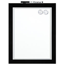 Quartet; Home Organization Magnetic Dry-Erase Board, 11 inch; x 14 inch;, Black/Silver