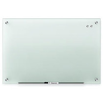 Quartet; Infinity&trade; Frosted-Glass Marker Board, 48 inch; x 36 inch;