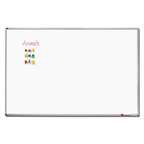 Quartet; Porcelain Dry-Erase Board, White, 48 inch; x 72 inch;, White Board, Silver Frame
