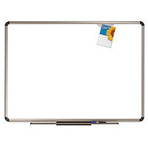 Quartet; Prestige Plus; Premium Porcelain Magnetic Dry-Erase Board, Titanium Frame, 36 inch;H x 48 inch;W