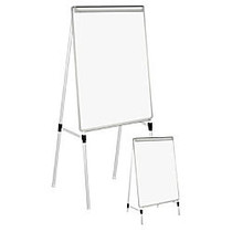 Universal; Adjustable Dry-Erase Board, Melamine, 41 inch; x 29 inch;, White, Aluminum Frame
